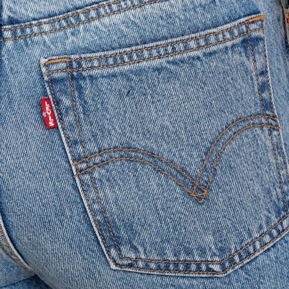 NWT Levi’s Wedgie Icon Fit High Rise Raw Light Wash Rigid Denim Jeans In Shut Up - Picture 5 of 13